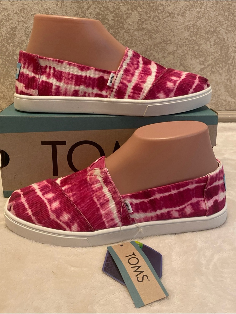 TOMS Alpargata Cupsole Fuchsia Rose Batik Slip-On Flats